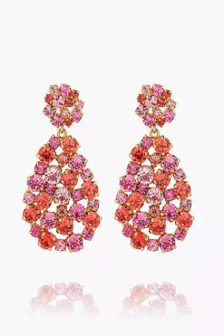 Hanna Earrings Gold Coral Combo^CAROLINE SVEDBOM Best