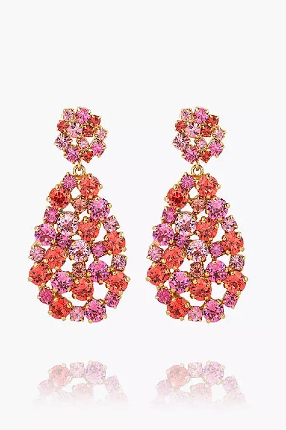 Hanna Earrings Gold Coral Combo^CAROLINE SVEDBOM Best