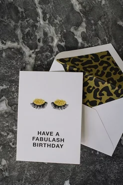 Have A Fabulash Birthday A6 White/Glitter^CARDSOME Online