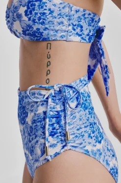 High-Waisted Bikini Bottom Azure Meadow^BY TIMO Clearance