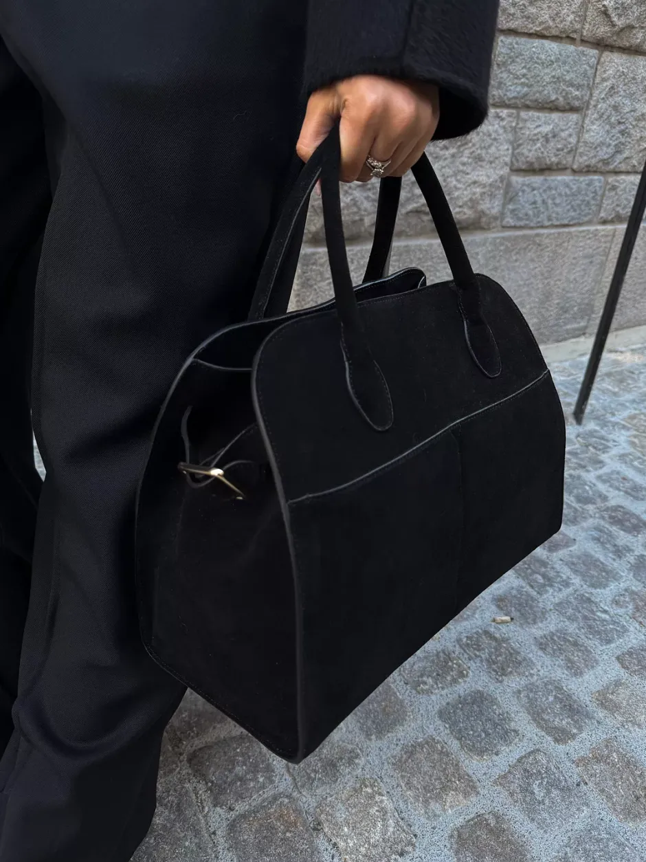 x Jim Rickey HiiL Tote Suede Black^HIIL STUDIO New