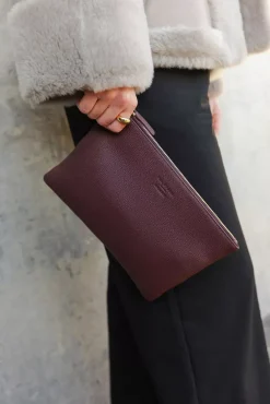 x Jim Rickey HiiL Pouch Grained Burgundy^HIIL STUDIO Outlet