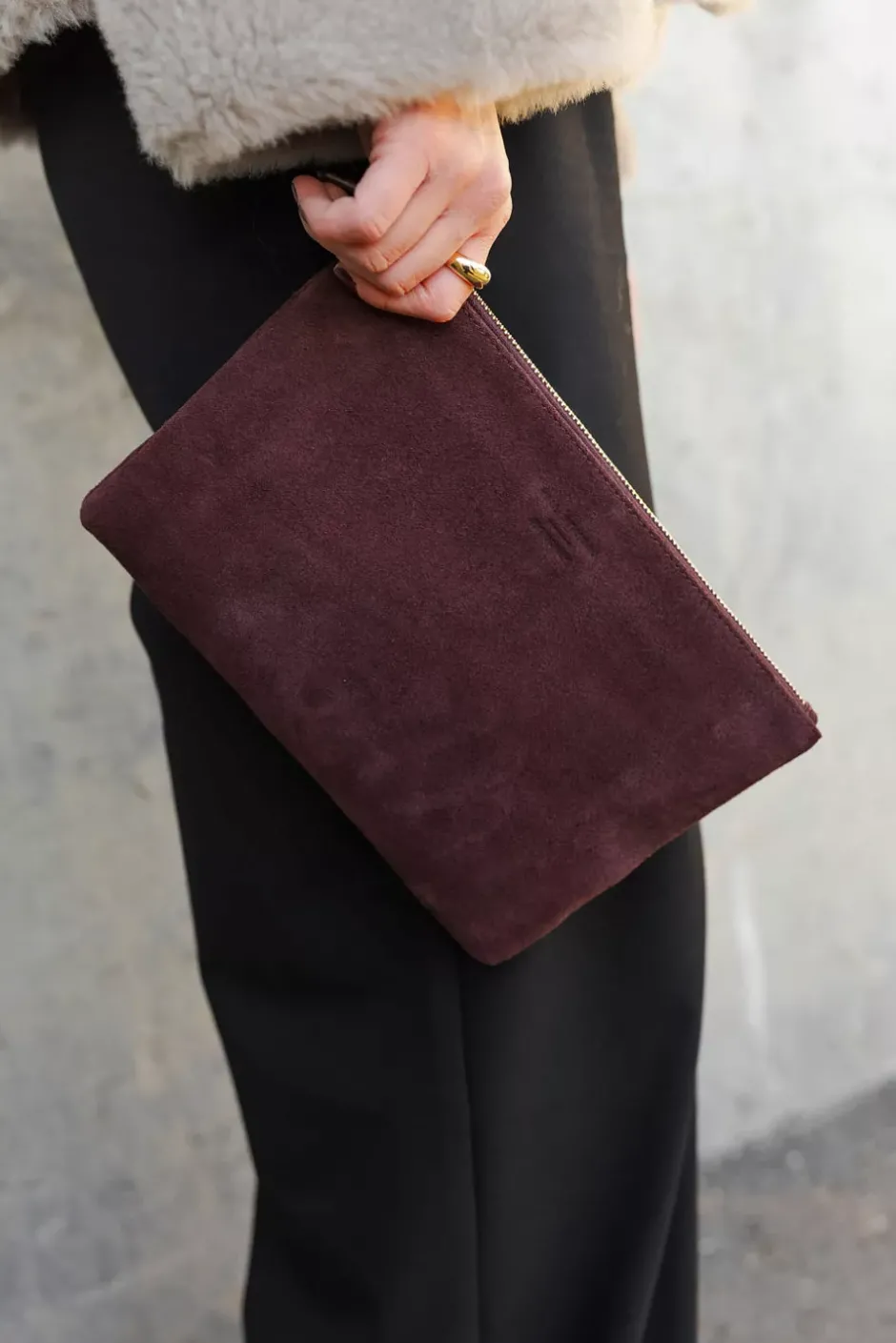 x Jim Rickey HiiL Pouch Suede Burgundy^HIIL STUDIO Sale