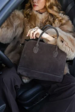 x Jim Rickey HiiL Tote Suede Brown^HIIL STUDIO Fashion