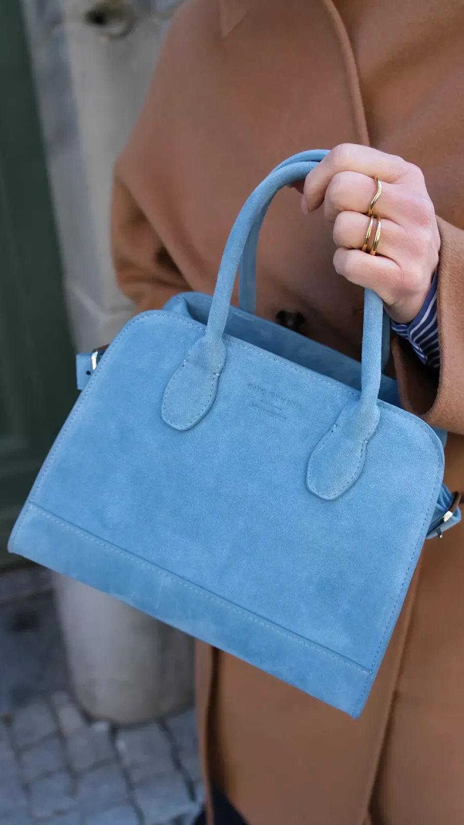 x Jim Rickey HiiL Tote Small Suede Blue^HIIL STUDIO Sale