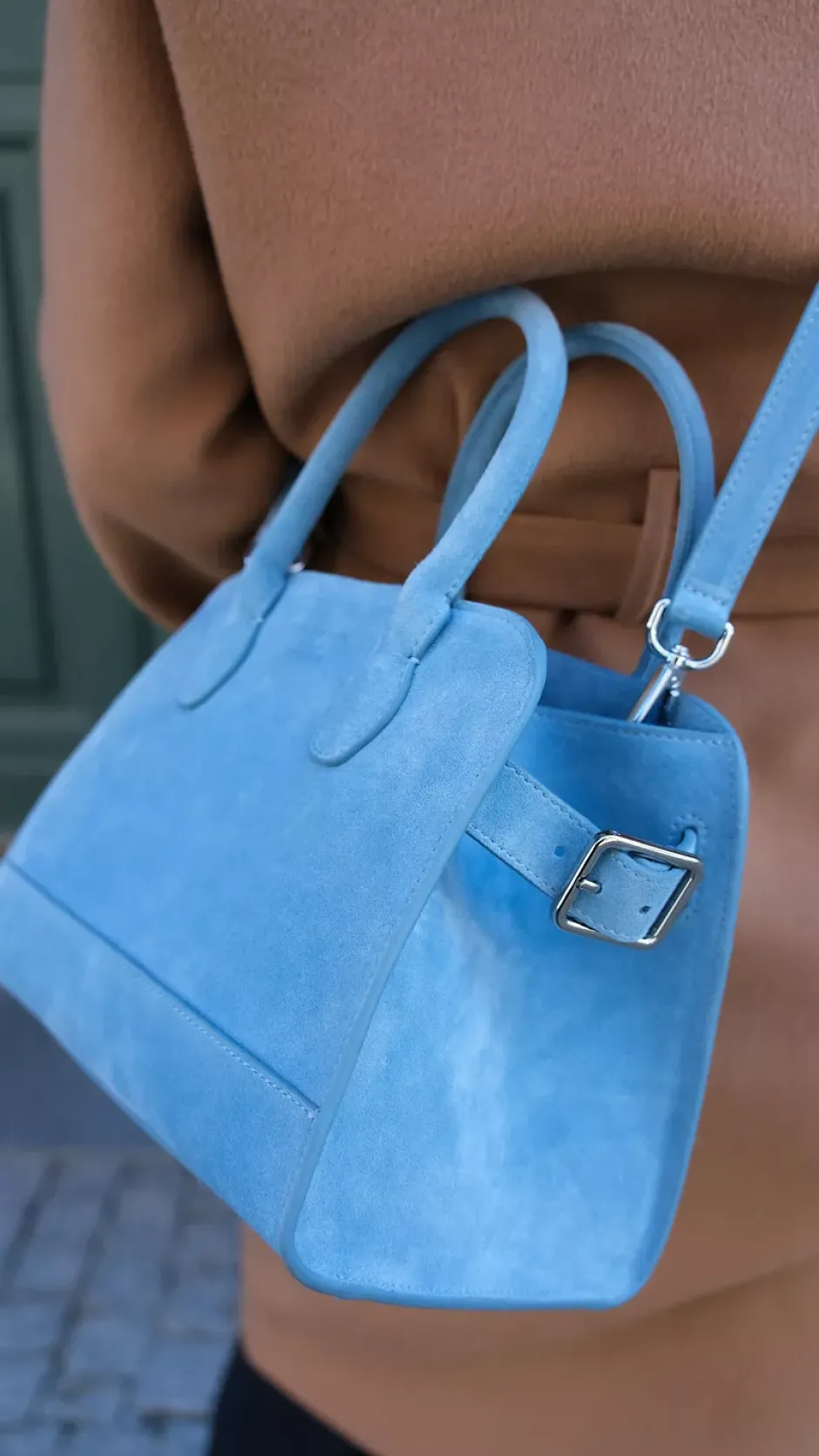 x Jim Rickey HiiL Tote Small Suede Blue^HIIL STUDIO Sale
