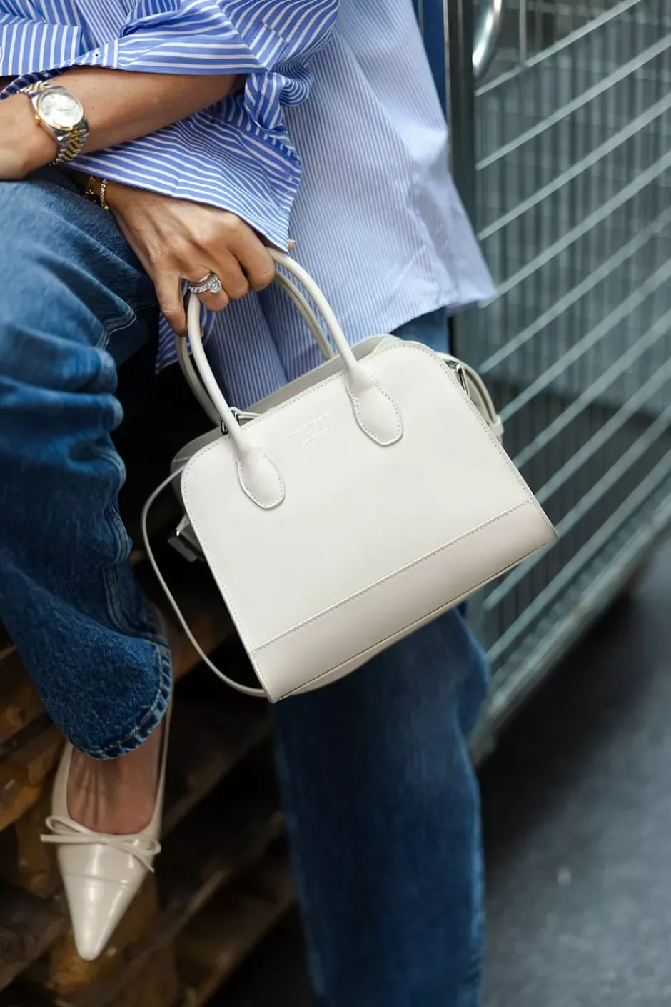 x Jim Rickey HiiL Tote Small Cow Raw^HIIL STUDIO Outlet
