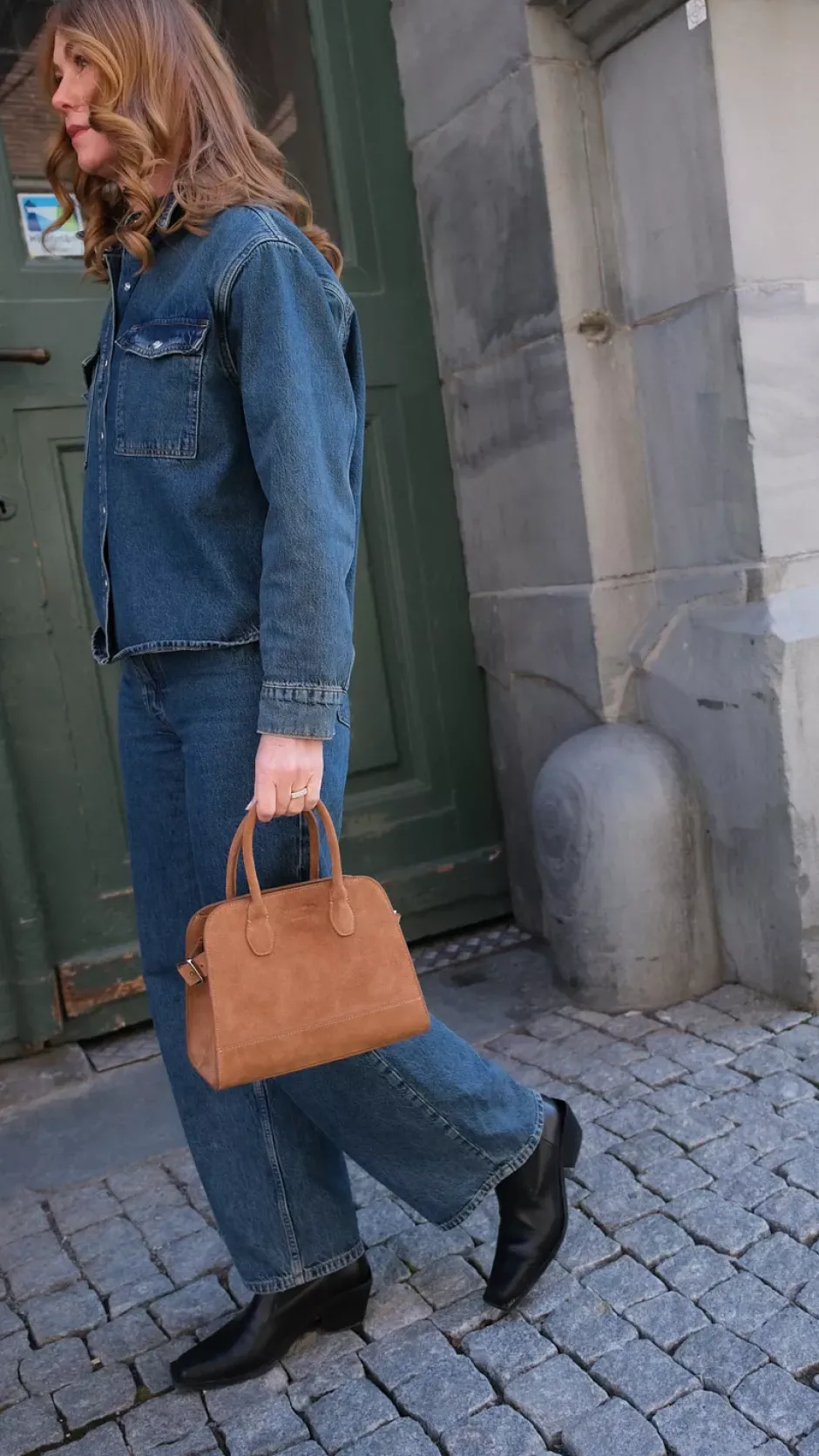 x Jim Rickey HiiL Tote Small Suede Tan^HIIL STUDIO New