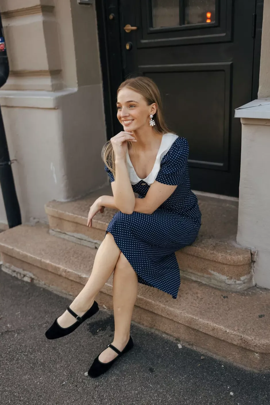 Hope Dots Dress Blue^PIA TJELTA New