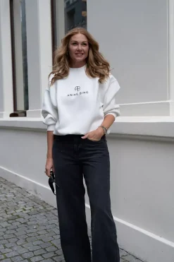 Jaci Sweatshirt Monogram Ivory^ANINE BING Online