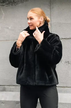 Jayda Jacket Merinillo Straigh Hair Black^UTZON Fashion