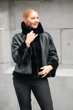 Jayda Jacket Merinillo Straigh Hair Black^UTZON Fashion