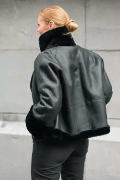 Jayda Jacket Merinillo Straigh Hair Black^UTZON Fashion
