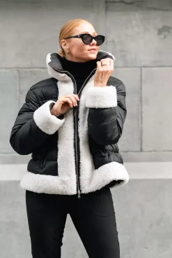 Jo Jacket Duvet/Lacon Curly Black/White Dijon^UTZON Outlet