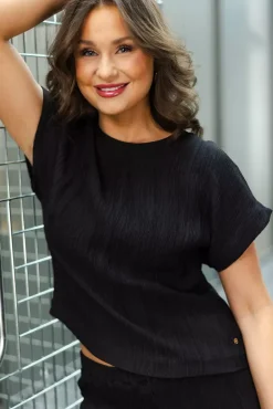 Jollie Top Black Crinkle^ANINE BING Sale