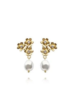 Juni Earrings Gold Pearl/Crystal^CAROLINE SVEDBOM Online