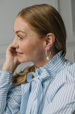 Kaia Pearl Earrings Rhodium Pearl/Crystal^CAROLINE SVEDBOM Outlet