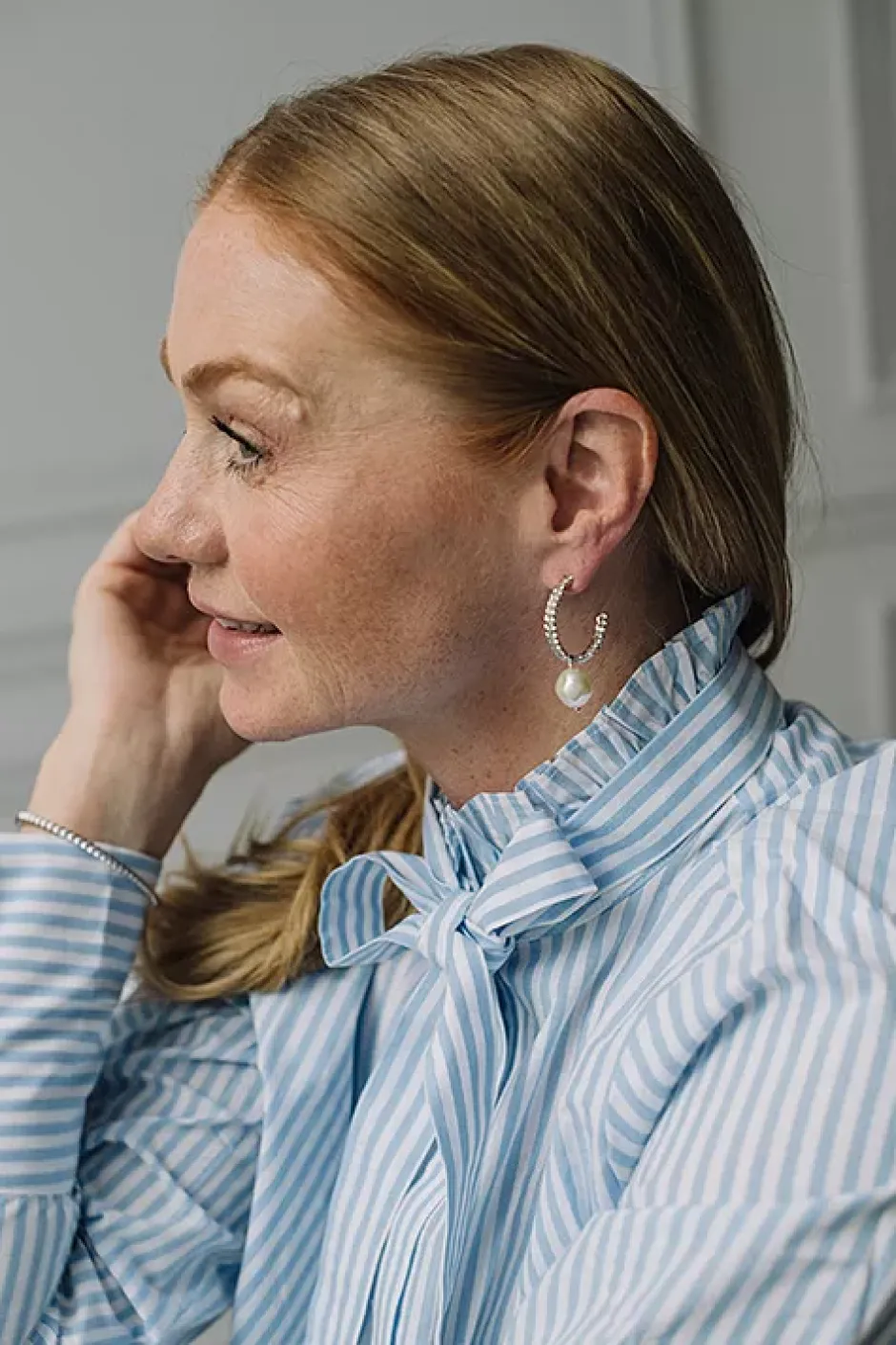Kaia Pearl Earrings Rhodium Pearl/Crystal^CAROLINE SVEDBOM Outlet
