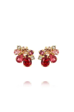 Katie Earrings Gold Scarlet Combo^CAROLINE SVEDBOM New