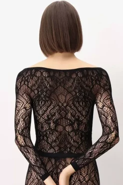 Lace Net T-Shirt Black^OROBLU Hot