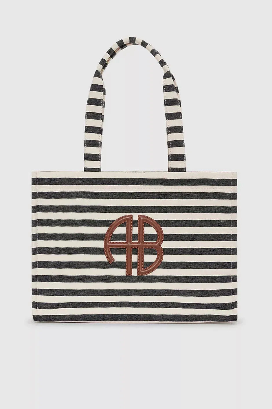 Lara Tote Black And Natural Stripe^ANINE BING Hot