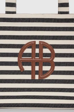 Lara Tote Black And Natural Stripe^ANINE BING Hot