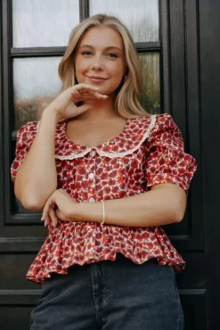 Lauren Dolce Blouse Red^PIA TJELTA Discount