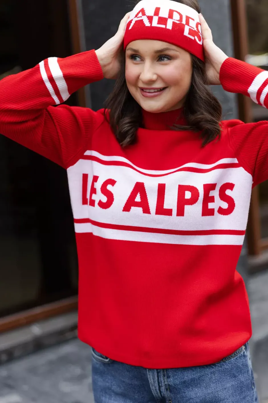 Les Alpes Knitted Sweater Scarlet Red^TWISTu0026TANGO New