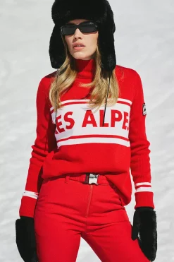 Les Alpes Knitted Sweater Scarlet Red^TWISTu0026TANGO New