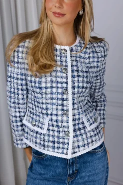 Lesley 2 Blazer Blue Check^ANDIATA Hot