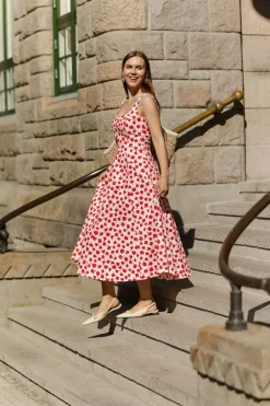 Leya Dress Red Florals^ANDIATA Clearance