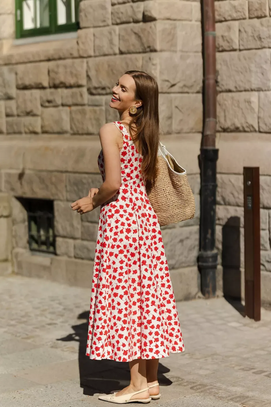 Leya Dress Red Florals^ANDIATA Clearance