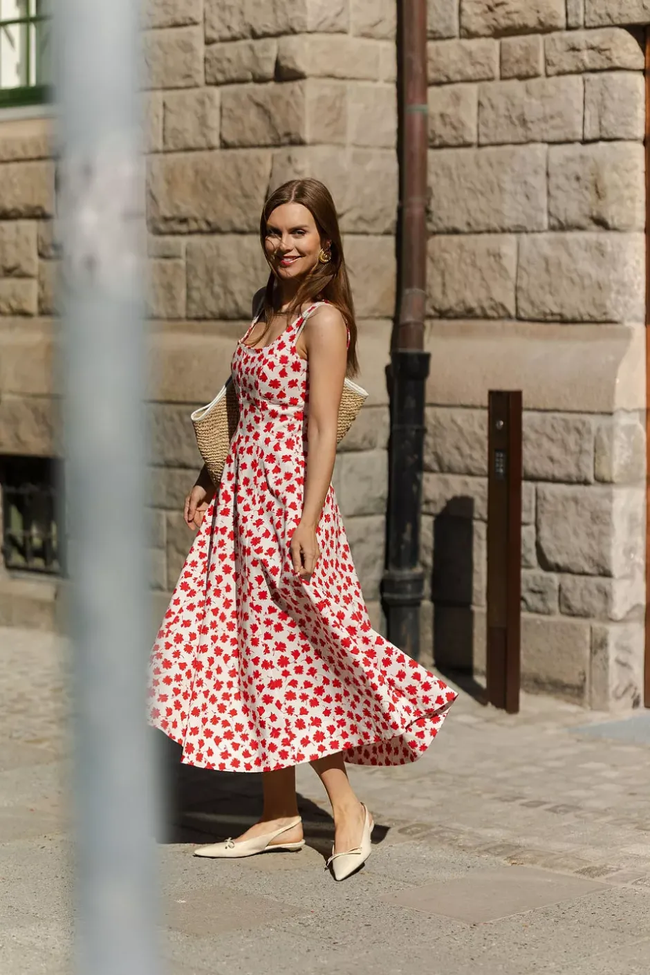 Leya Dress Red Florals^ANDIATA Clearance