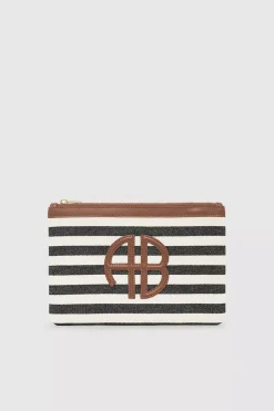 Lili Pouch Black And Natural Stripe^ANINE BING Online
