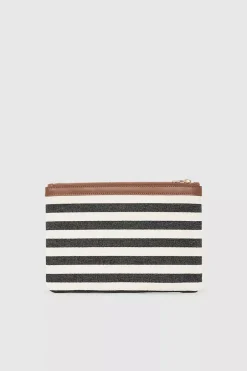 Lili Pouch Black And Natural Stripe^ANINE BING Online