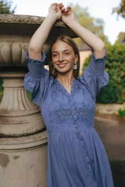 Linen Button-Down Dress French Blue^BY TIMO Online
