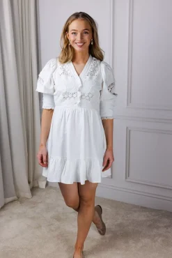 Linen Mini Dress Off White^BY TIMO Outlet