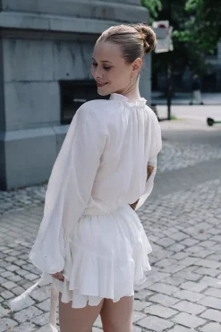 Linen Skirt Shorts White^CONFETTIBIRD Sale