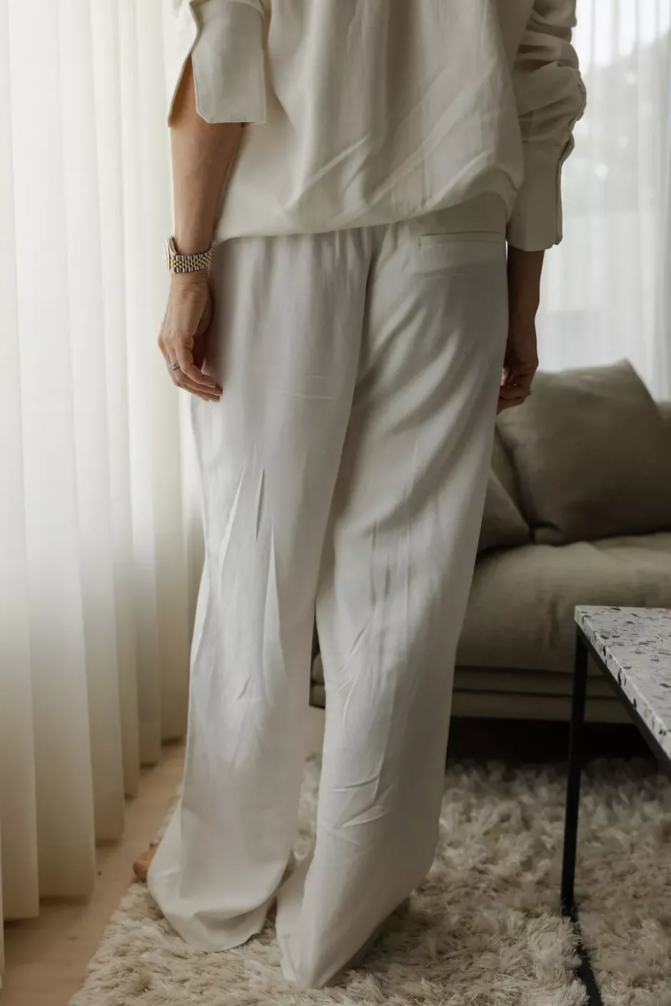 Linn Pant White^CARMA COLLECTION New