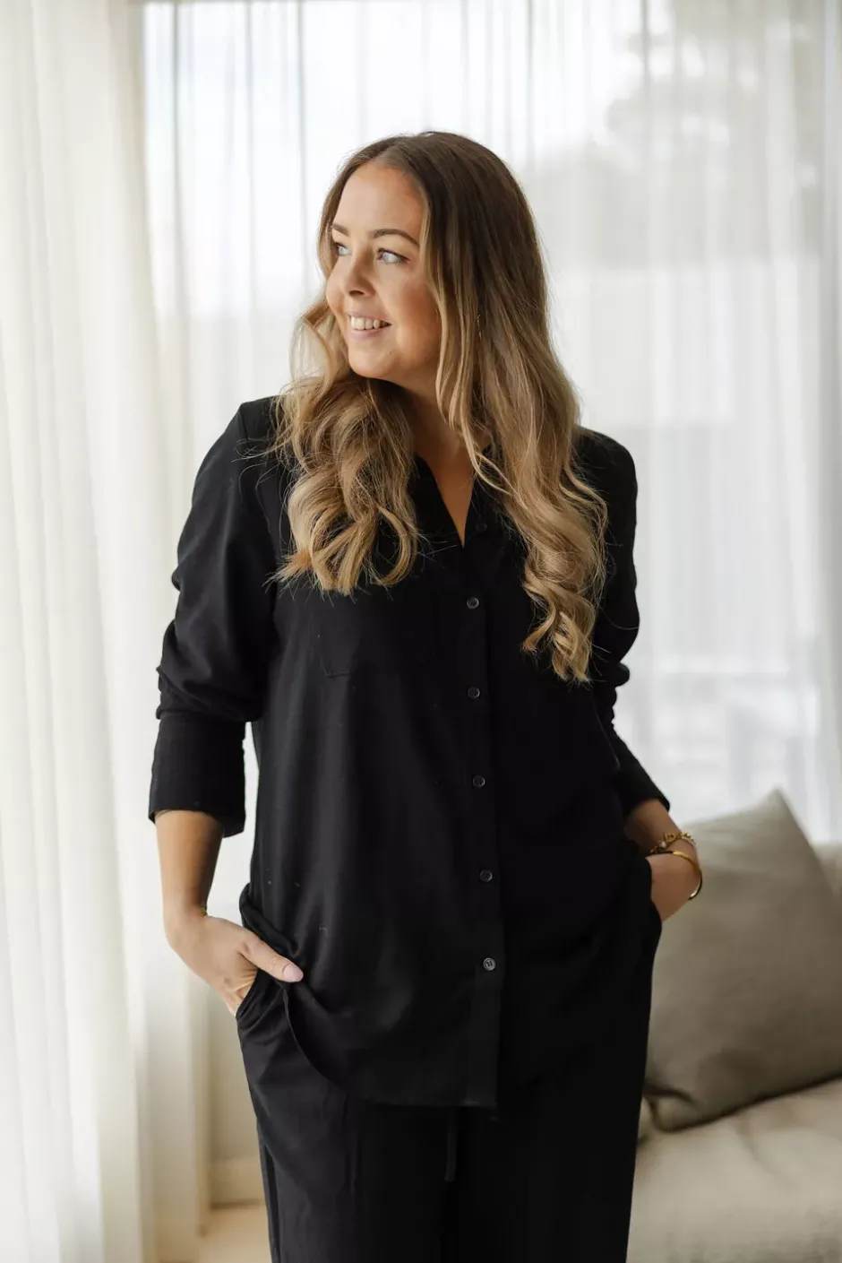 Linn Shirt Black^CARMA COLLECTION New