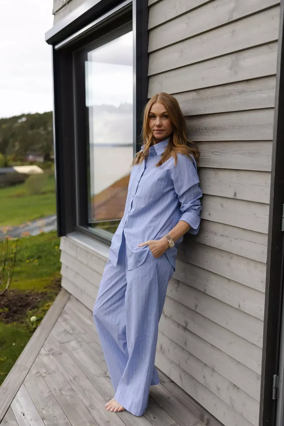 Linn Shirt Blue Striped^CARMA COLLECTION New