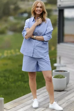 Linn Shirt Blue Striped^CARMA COLLECTION New
