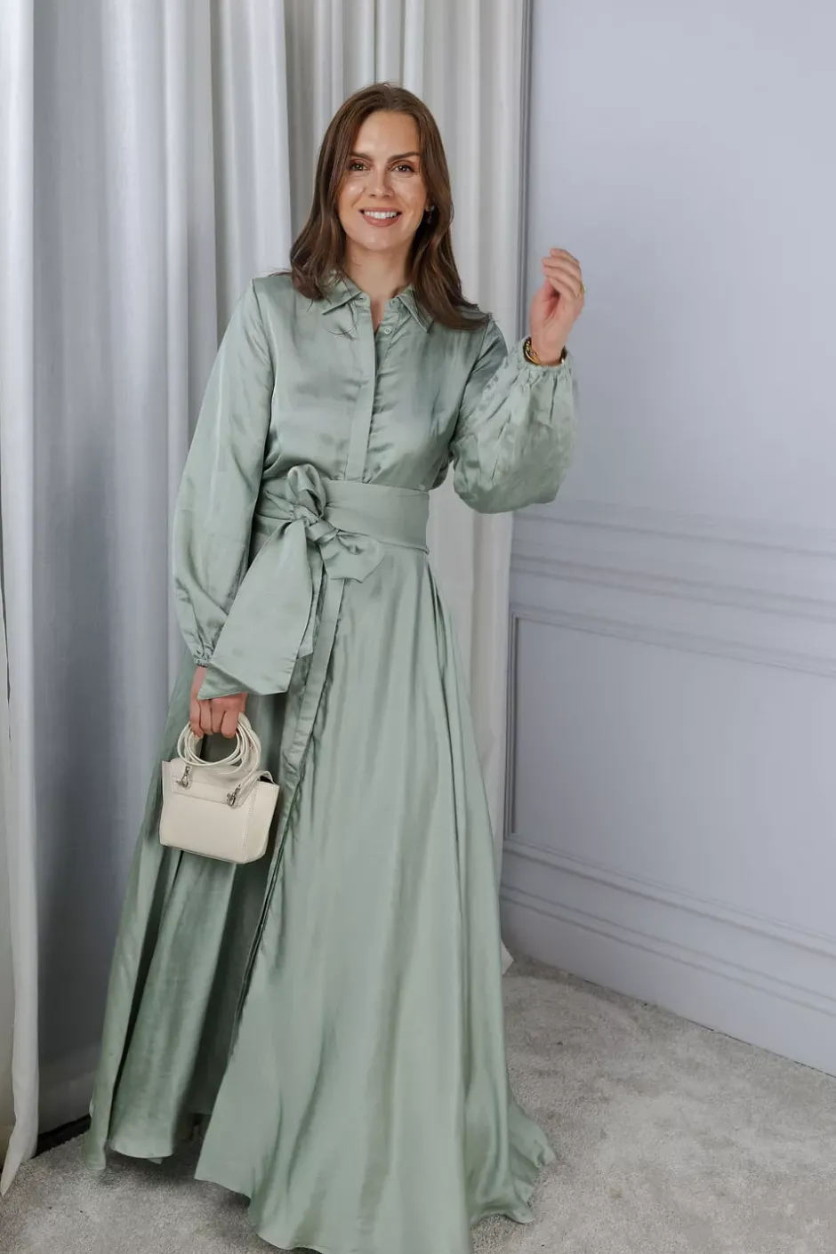 Long Bon Weekend Dress Soft Pistachio^CONFETTIBIRD Fashion