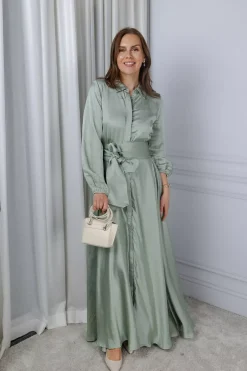Long Bon Weekend Dress Soft Pistachio^CONFETTIBIRD Fashion