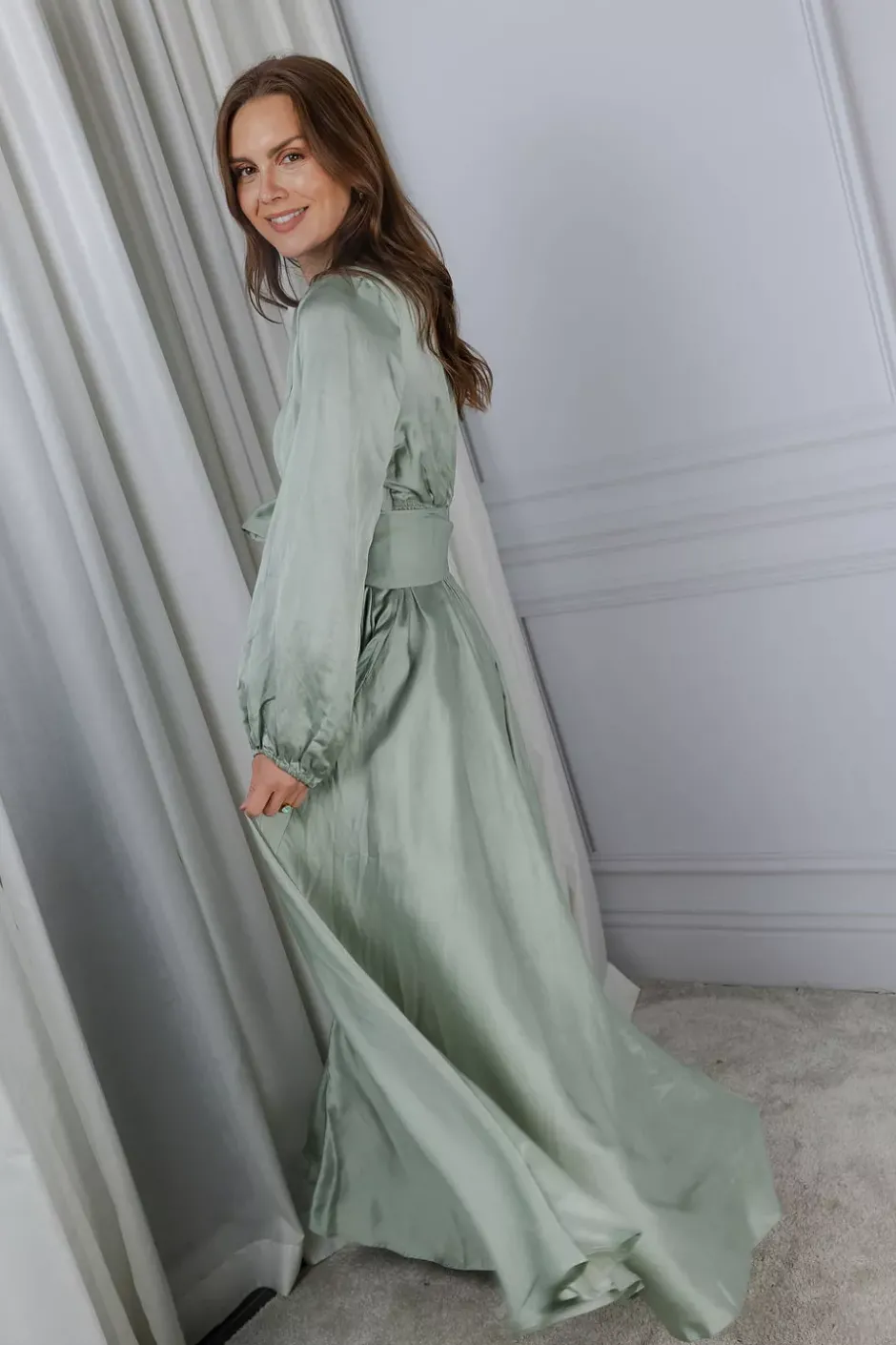 Long Bon Weekend Dress Soft Pistachio^CONFETTIBIRD Fashion