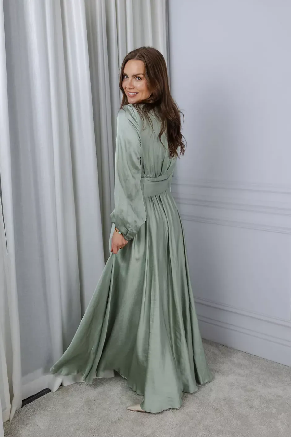 Long Bon Weekend Dress Soft Pistachio^CONFETTIBIRD Fashion