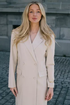 Long Tailored Blazer Sand Beige^DAGMAR Fashion