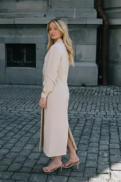 Long Tailored Blazer Sand Beige^DAGMAR Fashion