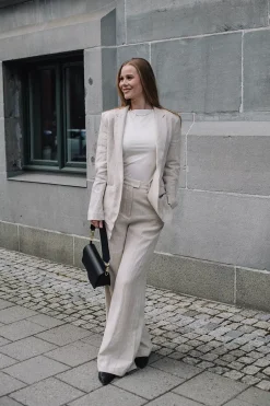 Longo Linen Blazer Nature^HIIL STUDIO Discount