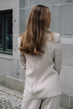 Longo Linen Blazer Nature^HIIL STUDIO Discount